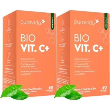 Imagem de 2x Vitamina C Lipossomal 1100mg 60 Cáps Puravida