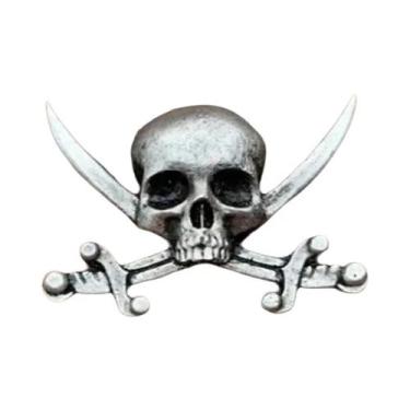 Imagem de Broche Vintage De Caveira E Fantasma De Halloween, Emblema Assustador 