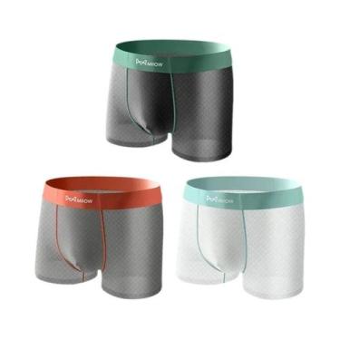 Imagem de Cuecas Boxer Masculinas MiiOW De Seda Gelada Antibacterianas Sem Costu