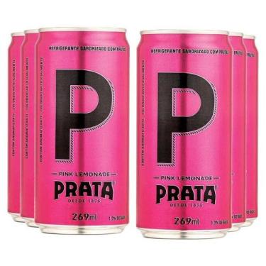 Imagem de Refrigerante prata pink lemonade lata 269ml pack com 6unid