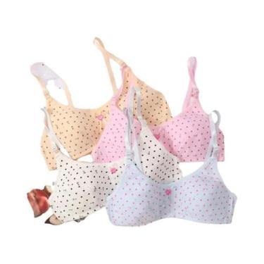 Imagem de Sutiãs De Treinamento De Algodão Para Meninas, Kit Com 4 Peças, Design