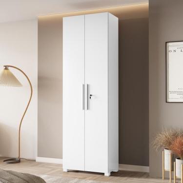 Imagem de Armário Multiuso Com Chave 211cm Nt4050 Branco Notável Móveis