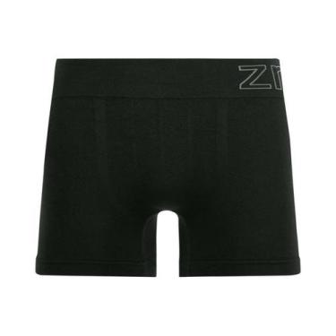Imagem de Cueca Boxer Sem Costura Zee Rucci Preto, GG, Preto