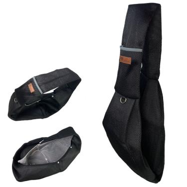 Imagem de Bolsa de Transporte Cao Gato Bag Canguru Animal Malha Respiravel Tira de Ombro Tecido Confortavel Resistente