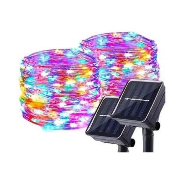 Imagem de Luzes De Cordão À Prova d'Água Com Energia Solar, 8 Modos, 2 Peças, De