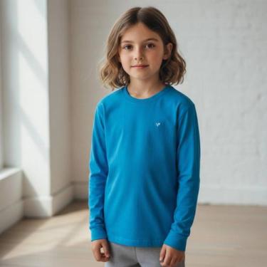 Imagem de Camisa Térmica Infantil Proteção Solar UV 50 Segunda Pele Praia Piscin