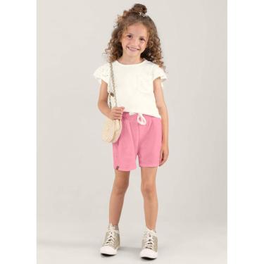 Imagem de Shorts jeans infantil menina Brandili Rosa