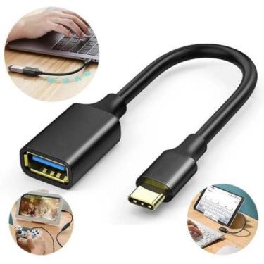 Imagem de Cabo Adaptador Tipo-C USB-C Femea Otg Para Pendrive Celular Tablet Mou