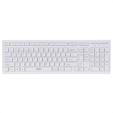 Imagem de Teclado Multimídia com Fio Flat Oex TC300 Teclas Redondas, Branco