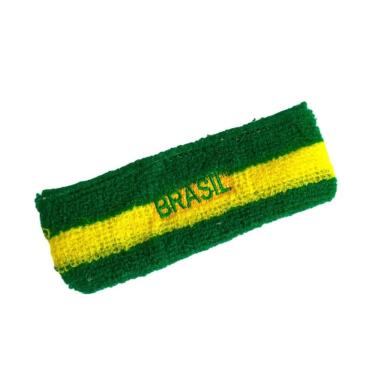 Imagem de Faixa de Cabelo Brasil Copa Verde Amarela Bordada