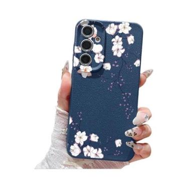 Imagem de Capa De Couro Com Estampa Floral Para Samsung Galaxy S26 S25 S24 S23 S