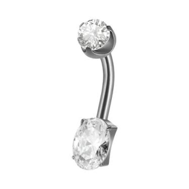 Imagem de Piercing De Umbigo Em Titânio Com Zircônia 16G, Joia Corporal Com Zirc