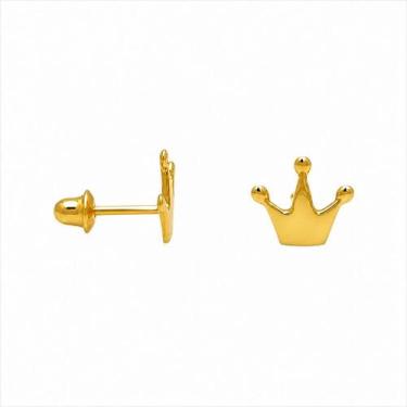 Imagem de Brinco em Ouro 18K Coroa Médio - Joia Elegante e Durável - Justino Rib