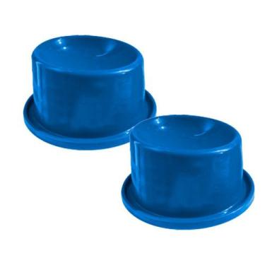 Imagem de Combo 2 Comedouro Ergonômico Filhote 80mL Mypetone - Azul