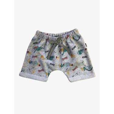 Imagem de Shorts/Bermuda para Bebê Dino Baby - Pepé Baby, Cinza, 1