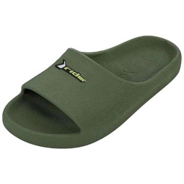 Imagem de Chinelo Masculino Conforto Casual Slide Slip On Drip Rider, Verde, Bra