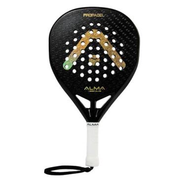 Imagem de Raquete Padel Propadel 3K Preta e Dourada Alma Genius