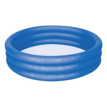 Imagem de Piscina Inflável Infantil 130 Litros 3 Anéis Azul  - MOR