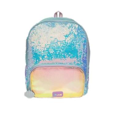 Imagem de Mochila Escolar de Costas Puket Paete Pet Sereia Verde Agua