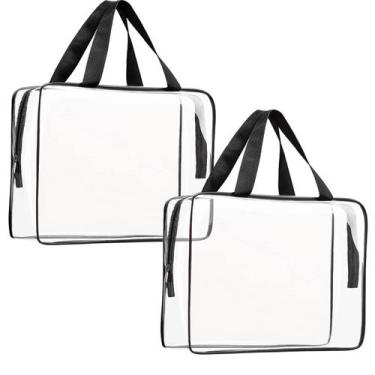 Imagem de Bolsa de higiene de viagem ROYBENS Crystal Clear PVC impermeável