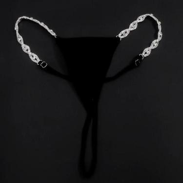Imagem de Biquíni Sexy Feminino Com Strass E Decoração De Olho De Diabo, Acessór
