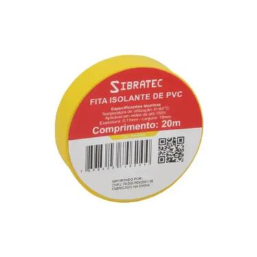 Imagem de Fita Isolante 18mm X 20m para Isolamento Elétrico Alta Aderência Amarelo CCA Indústria Têxtil