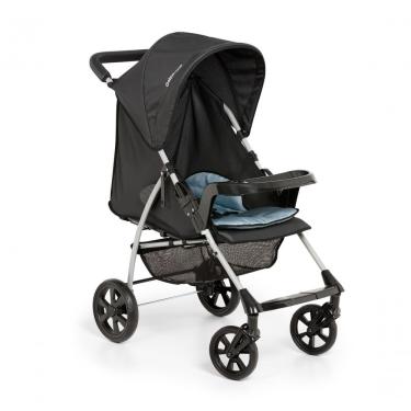 Imagem de Carrinho de Bebê Romano 1035 Guarda-Chuva de 0 Meses Até 15kg Azul com Bandeja e Porta-Copos Galzerano