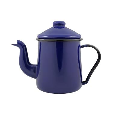 Imagem de Cafeteira Tradicional Esmaltada Azul 1,1L para Servir e Decorar em Aço Especial Atóxico Ewel