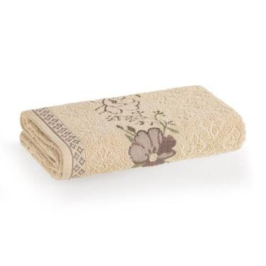 Imagem de Toalha de Rosto Karsten Yuna Fio Cardado Felpuda Estampa Floral, Tule 