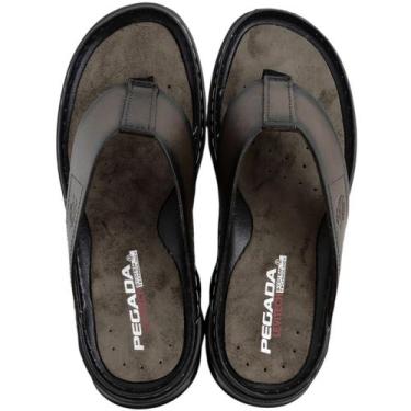 Imagem de Chinelo de Dedo Masculino Casual Dia a Dia Passeio em Couro Conforto L