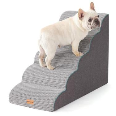 Imagem de Escada Curvada para Cães Gardner Pet com 5 Degraus e Altura de 58 cm