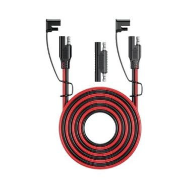 Imagem de Cabo de extensão SAE para SAE Cabo de tomada solar 16AWG à prova d'águ