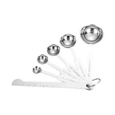 Imagem de Conjunto De Colheres Medidoras De Aço Inoxidável De Grau Alimentício C