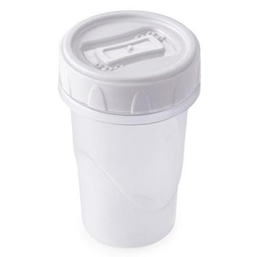 Imagem de Pote de plástico Clic rosca porta temperos 90ml branco Plasutil ref. 4