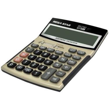 Imagem de Calculadora Megastar DS2783 de 12 Digitos - Dourada/Cinza - Mega Star