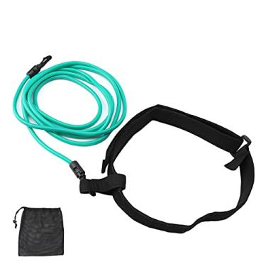 Imagem de Cinto de treinamento de natação, Cordas elásticas Estacionárias Equipamento de natação Equipamento de natação Resistência à natação Cinto de natação Estático Verde elástico para piscinas
