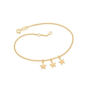 Imagem de Tornozeleira estrelas do mar folheada a ouro - 551668 - Rommanel Tamanho:25