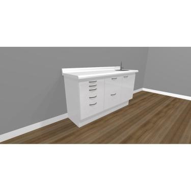 Imagem de Balcão Para Dentistas Triplo Com Pia