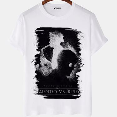 Imagem de Camiseta masculina O Talentoso Sr Ripley Filme Famoso Camisa Blusa Branca Estampada