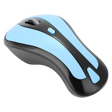 Imagem de Mouse sem fio, 6D Giroscópio 1600 dpi 2,4 G TV Mouse sem fio óptico Fly Air Mouse USB Receptor para PC Smart TV Box Laptop Home Office Gaming Mouse (azul + preto)