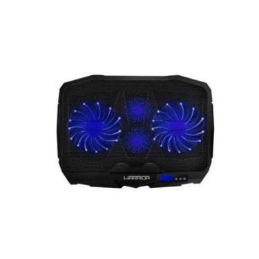 Imagem de Cooler Para Notebook Ingvar Gamer Com Led Azul E 4 Ventoinhas Warrior