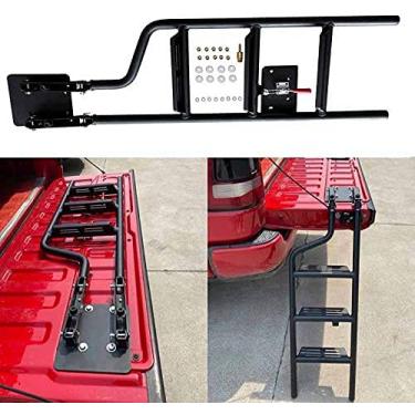 Imagem de Uma peça de acessórios universais de liga de alumínio escada de porta traseira aço personalizado se encaixa para compatível com Ford Ranger 2007-2017