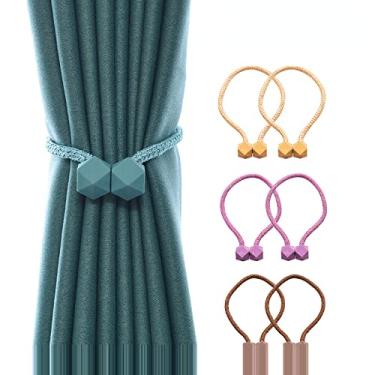 Imagem de 5 pçs prendedores de cortina borla acessórios de quarto prendedores de corda de corda prendedores de cortina feitos à mão, branco