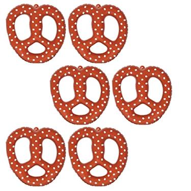 Imagem de Beistle Pretzels infláveis da Baviera de 38 cm para decorações de festa de Oktoberfest, 39,3 cm x 37,8 cm, marrom/branco
