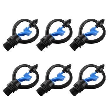 Imagem de JCBIZ 6 peças de impulsor de fio externo de 3/10.2 cm, bocal de borboleta, rotação automática de 360 graus, irrigação, jardim, plantas, irrigação, borrifador, irrigação, irrigação, irrigação