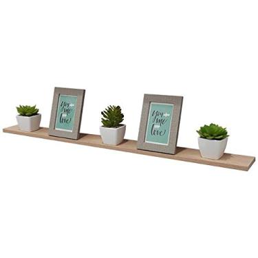 Imagem de Prateleira 80 x 20cm Carvalho Suporte Invisível