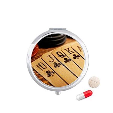 Imagem de Old Poker Chip Estojo de Comprimidos para Foto de Bolso Caixa de Armazenamento de Remédio Dispensador