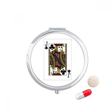Imagem de Club J Caixa de comprimidos com estampa de cartas de baralho dispensador de remédios