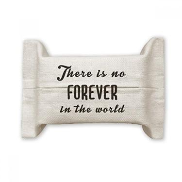 Imagem de Bolsa de linho de algodão com citação No Forever in The World