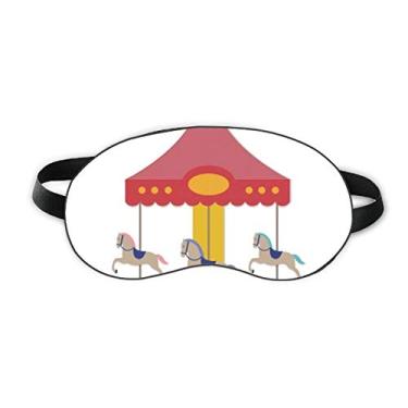 Imagem de Capa de sombra colorida para dormir com estampa de parque de museu de carrossel macio